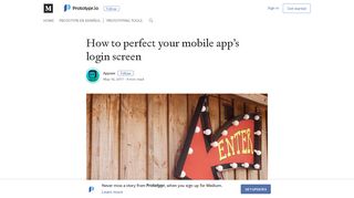 How to perfect your mobile app's login screen – Prototypr