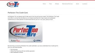 Perfection Tire Credit Card | Perfection Tire and Auto Repair