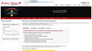 Perfect Money - new generation of Internet payment system. Payment ...