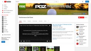 Performance Golf Zone - YouTube