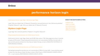 performance horizon login – Bnboz