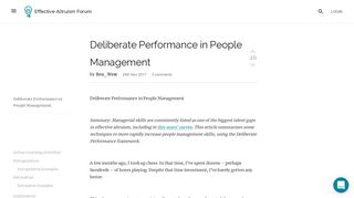 Deliberate Performance in People Management - EA Forum