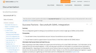 Success Factors - SecureAuth SAML Integration - SecureAuth IdP 7.x ...