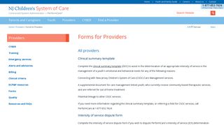 Forms for Providers | PerformCare
