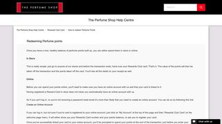 Redeeming Perfume points – The Perfume Shop Help Centre