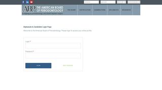 Login - The American Board of Periondontology