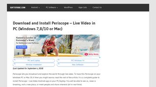 Download Periscope - Live Video in Laptop/PC (Windows 7,8/10 or ...