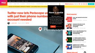Twitter now lets Periscope users sign in with just their phone number ...