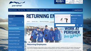 Returning Employees - Perisher