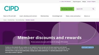 CIPD Member's Exclusive Discounts & Rewards
