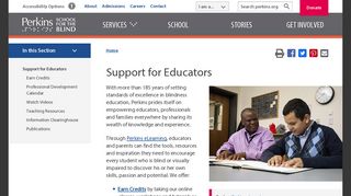 Training & Educational Resources | Perkins School for the Blind