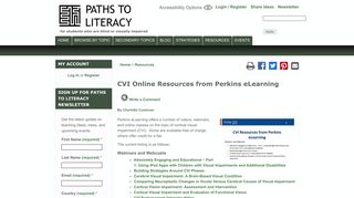CVI Online Resources from Perkins eLearning | Paths to Literacy