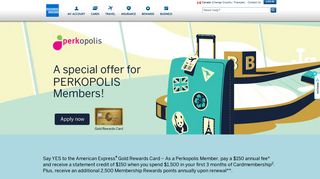 A special offer for Perkopolis Members! - American Express
