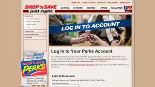 Log In To Your Perks Card To See Specials And Download Coupons