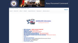 For BUPERS/NPC Users - Public.Navy.mil