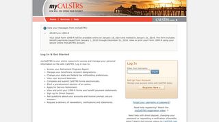 CalSTRS - myCalSTRS Log In