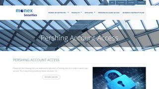 PERSHING ACCOUNT ACCESS - Monex Securities