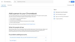 Add a person to your Chromebook - Chromebook Help - Google Support