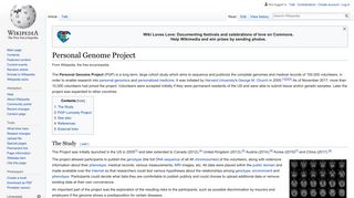 Personal Genome Project - Wikipedia