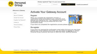Activate Your Gateway Account | Personal Group