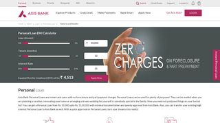 Personal Loan - Apply Personal Loan Online | Zero ... - Axis Bank
