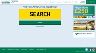 DVLA Personalised Registrations - Buy private registrations direct ...