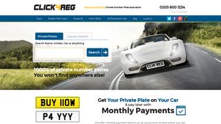 Private Number Plates | Get Your Personalised Plate at Click4Reg.co.uk