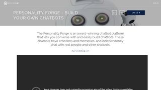 Personality Forge - Build Your Own Chatbots - The Personality Forge ...