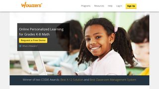 Wowzers: Online Personalized Learning for Grades K-8 Math