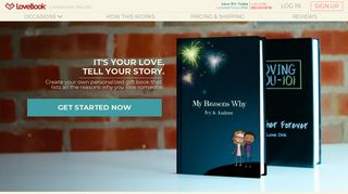 LoveBook Online: Personalized Gift Book That Says Why You Love ...