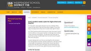Personal Learning Plan - ISD 728
