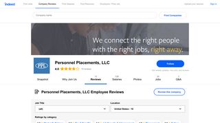 Working at Personnel Placements, LLC: Employee Reviews | Indeed ...