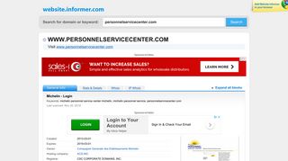 personnelservicecenter.com at WI. Michelin - Login - Website Informer