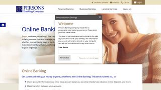 Online Banking - Persons Banking Company