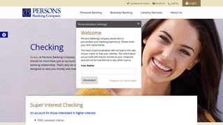 Checking - Persons Banking Company