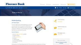 Bank on the Go | Mobile Banking with Mobile Deposit | Florence Bank