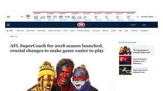 SuperCoach AFL 2018, prices, sign up, register, changes | Fox Sports
