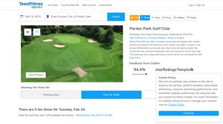Perton Park Golf Club Tee Times - Wolverhampton Staffordshire