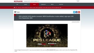 PES LEAGUE 2019 details revealed: NEW Qualification routes added ...