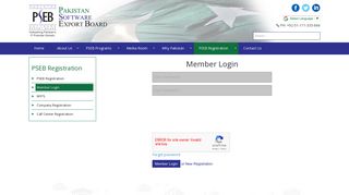 PSEB - Pakistan Software Export Board - Member Login
