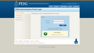 PESG Administrative Portal Login