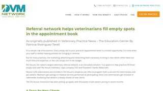 Referral network helps veterinarians fill empty spots in ... - DVM Network