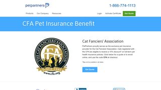 CFA Pet Insurance Benefit | PetPartners