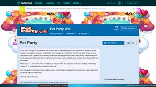 Pet Party | Pet Party Wiki | FANDOM powered by Wikia