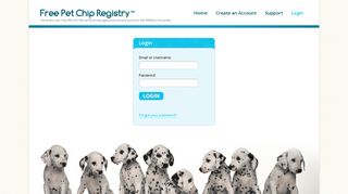 Login - Free Pet Microchip Registry