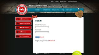 Login - America's Pet Registry