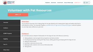 Hillsborough County - Volunteer with Pet Resources
