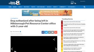 Dog euthanized after being left in Hillsborough Pet Resource Center ...
