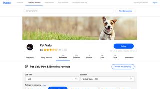 Working at Pet Valu: Employee Reviews about Pay & Benefits | Indeed ...