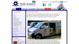 Transport & Kennelling - Pet Air Scotland | A bespoke pet travel ...